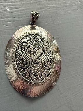 Sarda 925 Sterling Silver Ornate Pendant